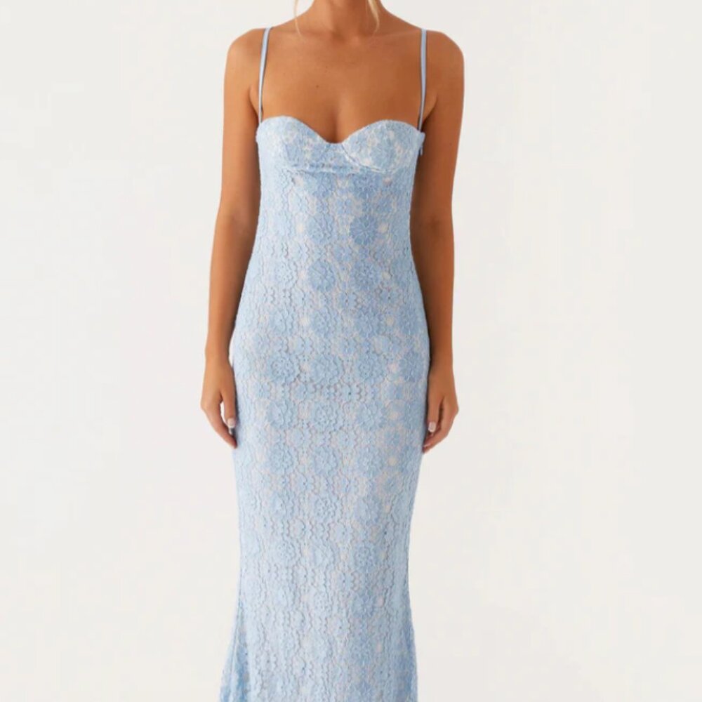 Maxi Blue Dress, Size 0, NWT